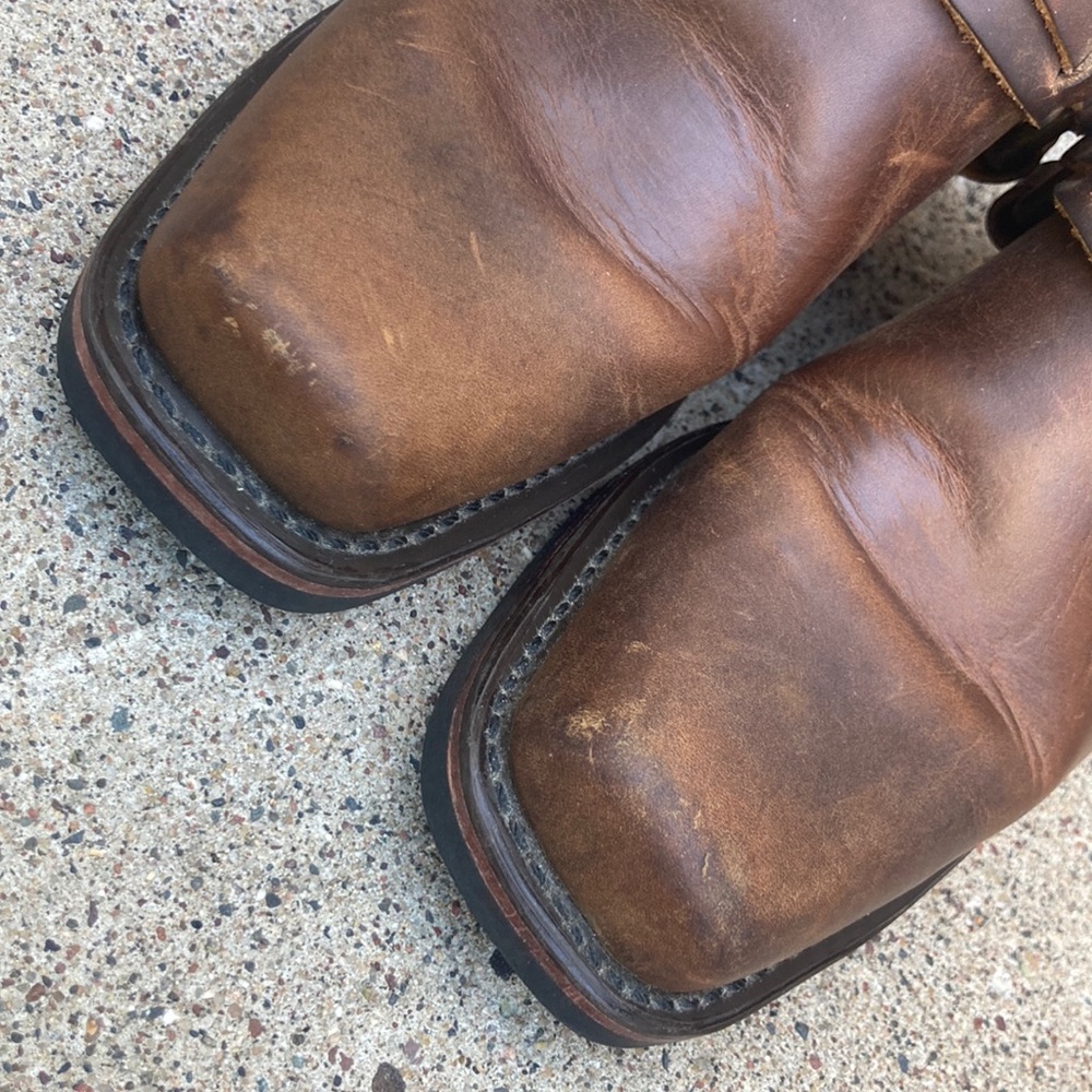 ☀️ Frye Harness Brown Leather Mules/ Clogs - Picture 5 of 16